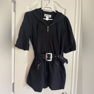 Sweet Child longer short sleeved zip up hoodie with bubble hem. Size medium.